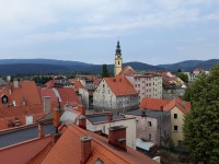 Výhled z Kladské věže na město Bystrzyca Kłodzka